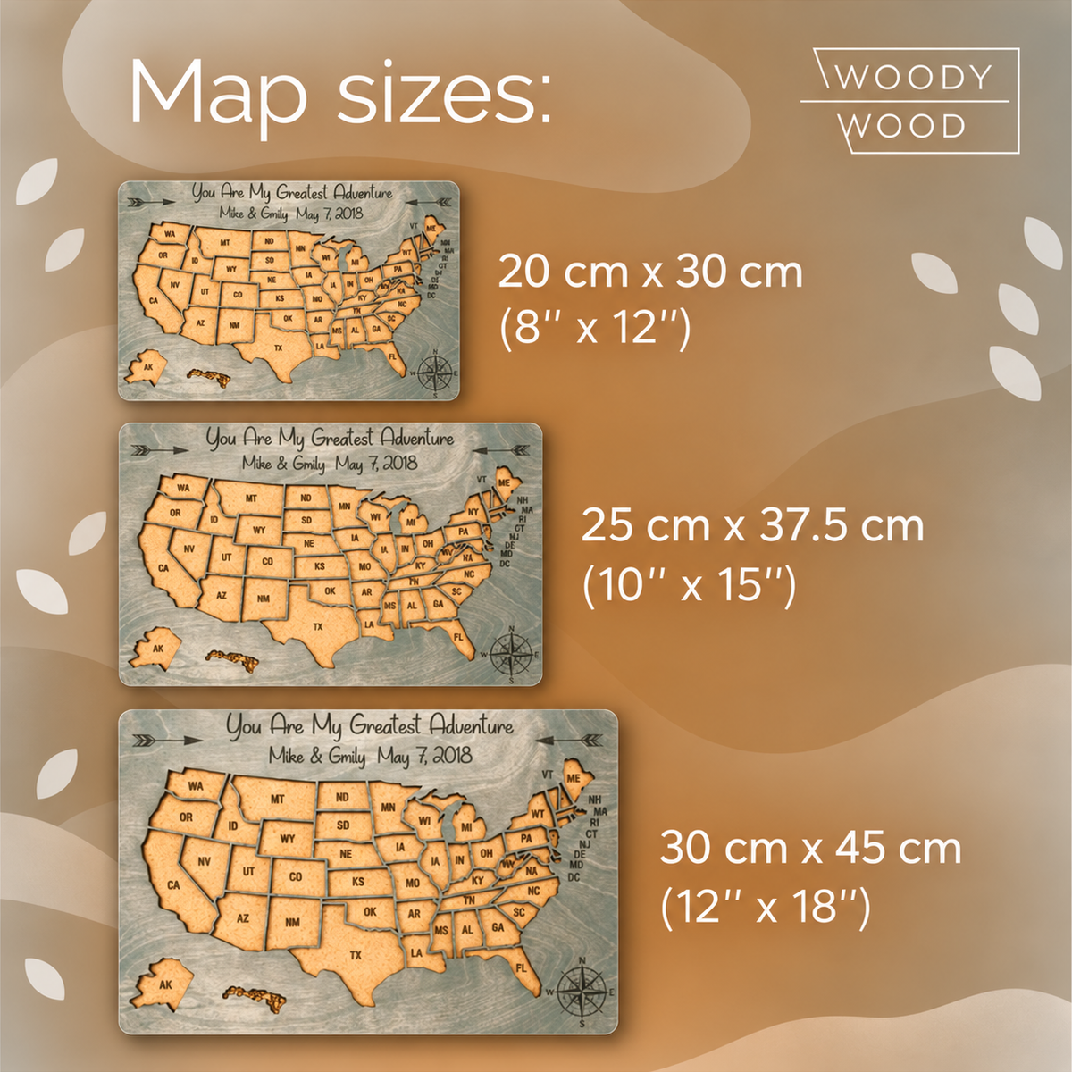 Push Pin US States Visited Map - Grey Small Travel Map - Photo 5